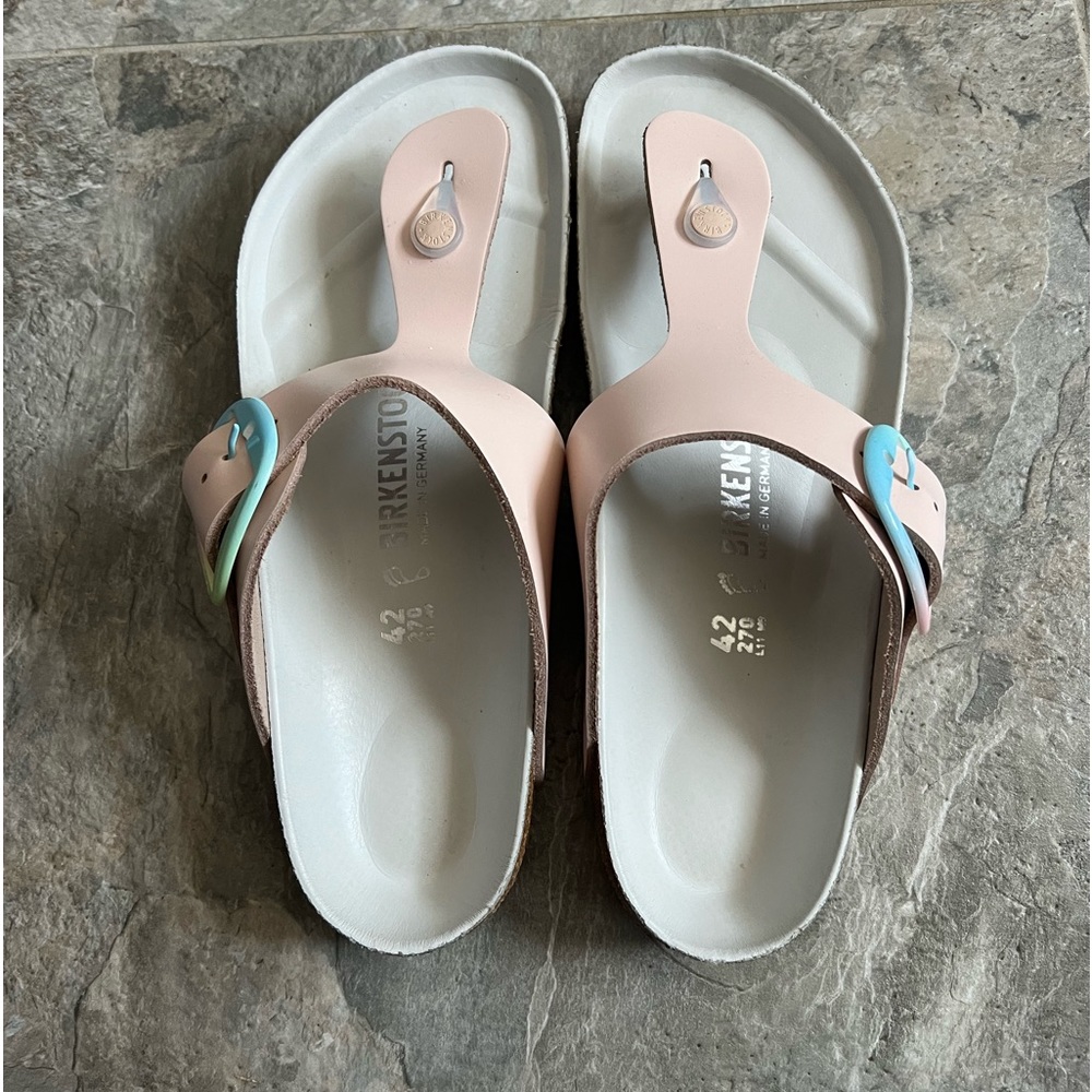 Gizeh Big Buckle Natural Leather Light Rose Birkenstocks